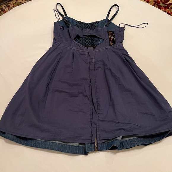 Free People New Romantics Denim Dress Sz 8 - Picture 11 of 15